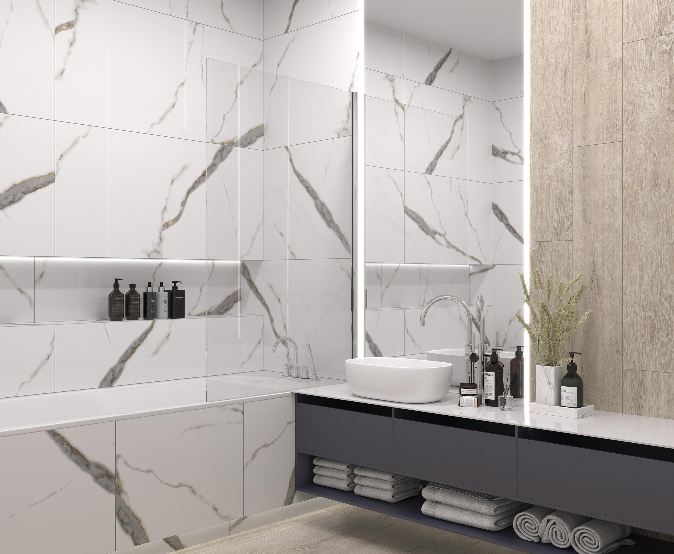 Керамогранит Golden White Statuario от LAPARET Как Символ Ренессанса Мраморной Эстетики